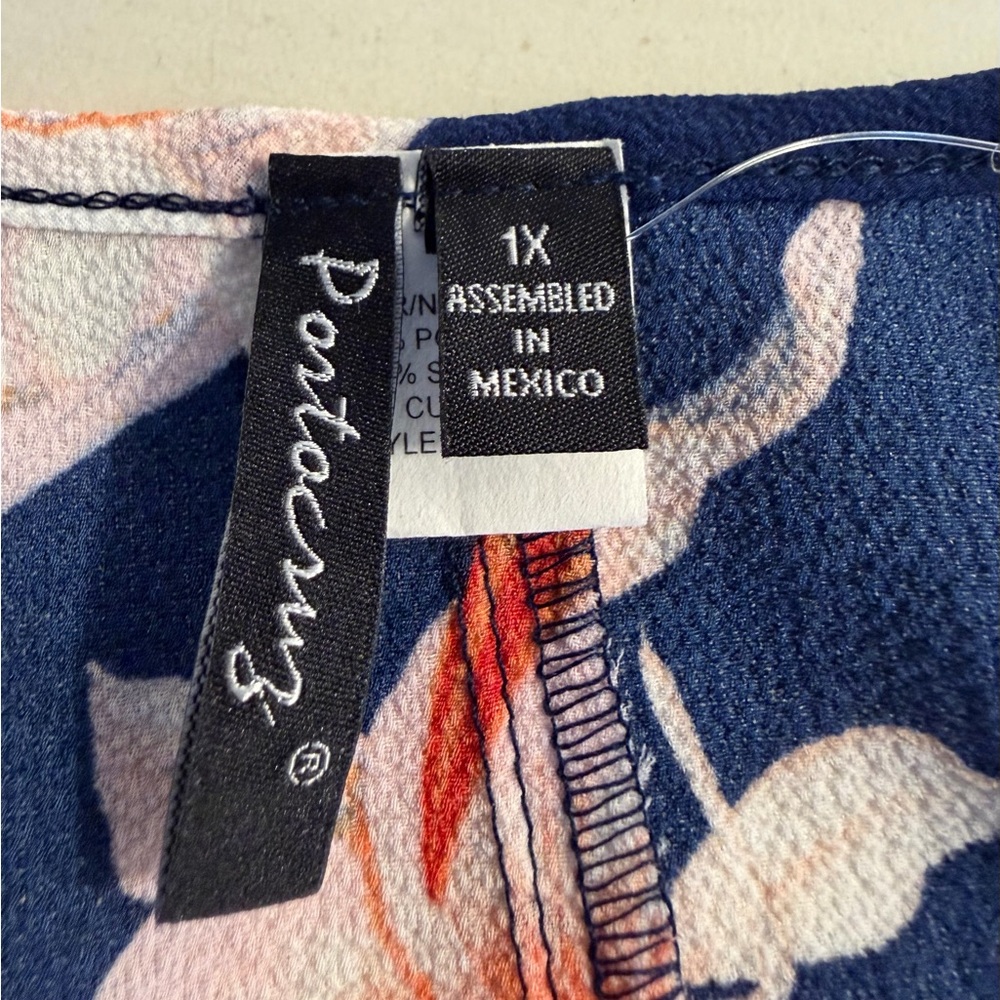 Floral Navy Swim Coverup - Picture 3 of 9
